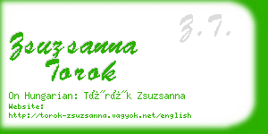 zsuzsanna torok business card
